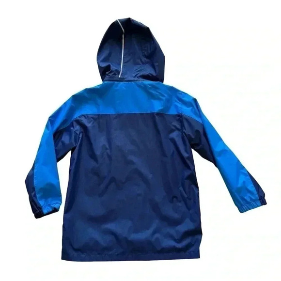 KID1234 Boys Blue Hooded  Rain  Waterproof Hooded Jacket Coat SZ 6-7 #2229 - Picture 6 of 12